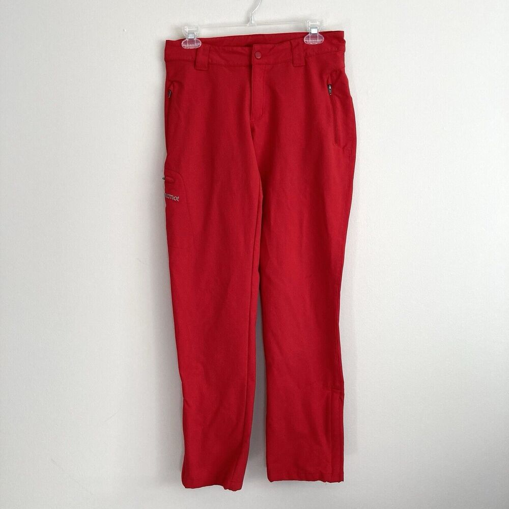 Marmot Red Active Outdoor Pants Womens Size Small 6 Zipper Ankle Nylon